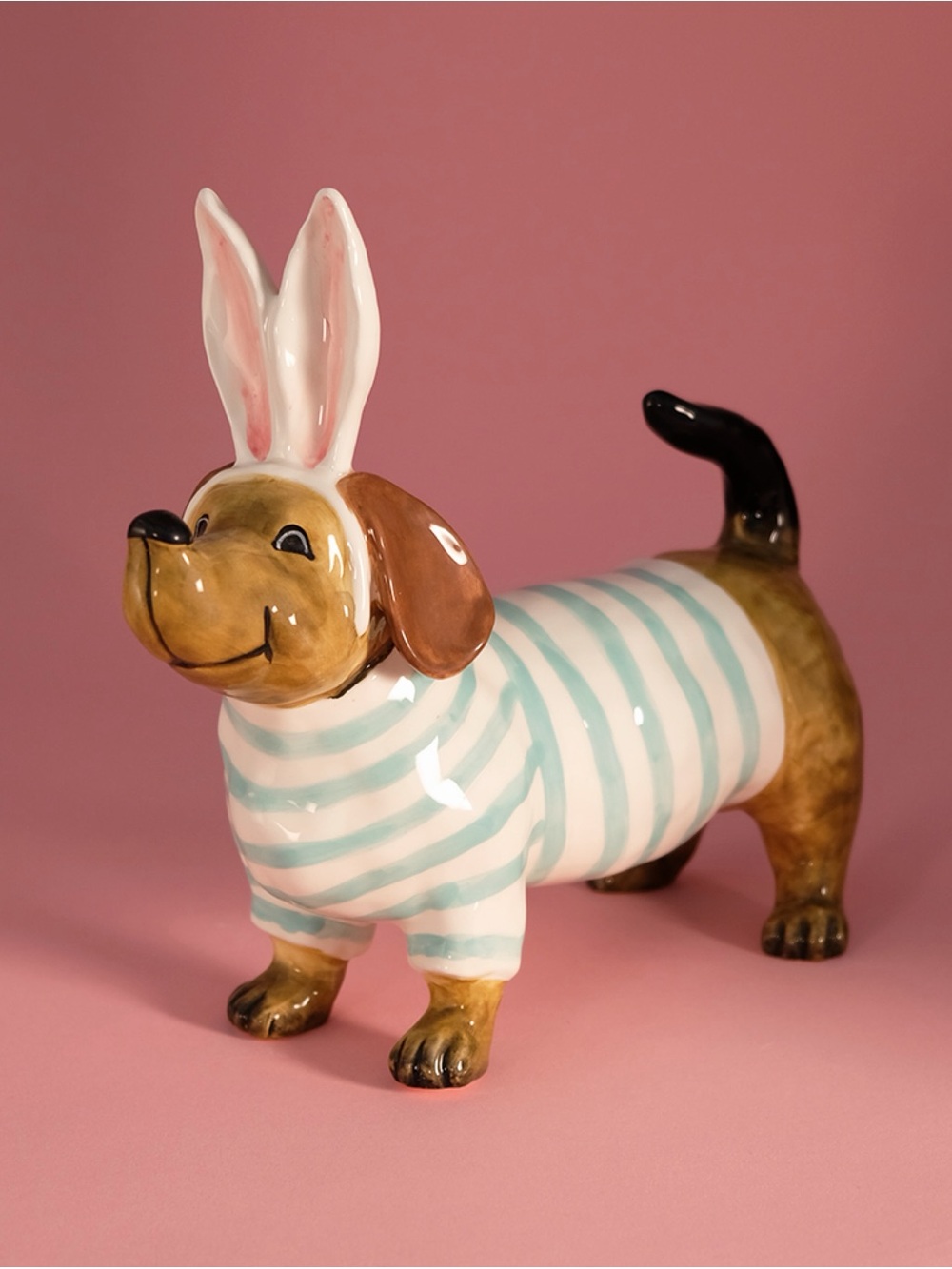 Blue Sky Clayworks Dachshund Easter Bunny 
Figurine Statue 🐾 Doxie Wiener
